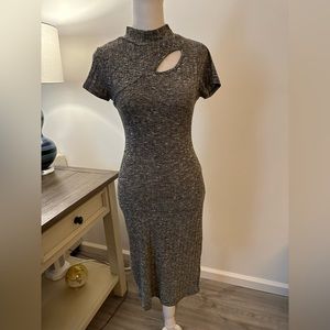 Love J Mock Turtleneck Bodycon Knit Dress - S